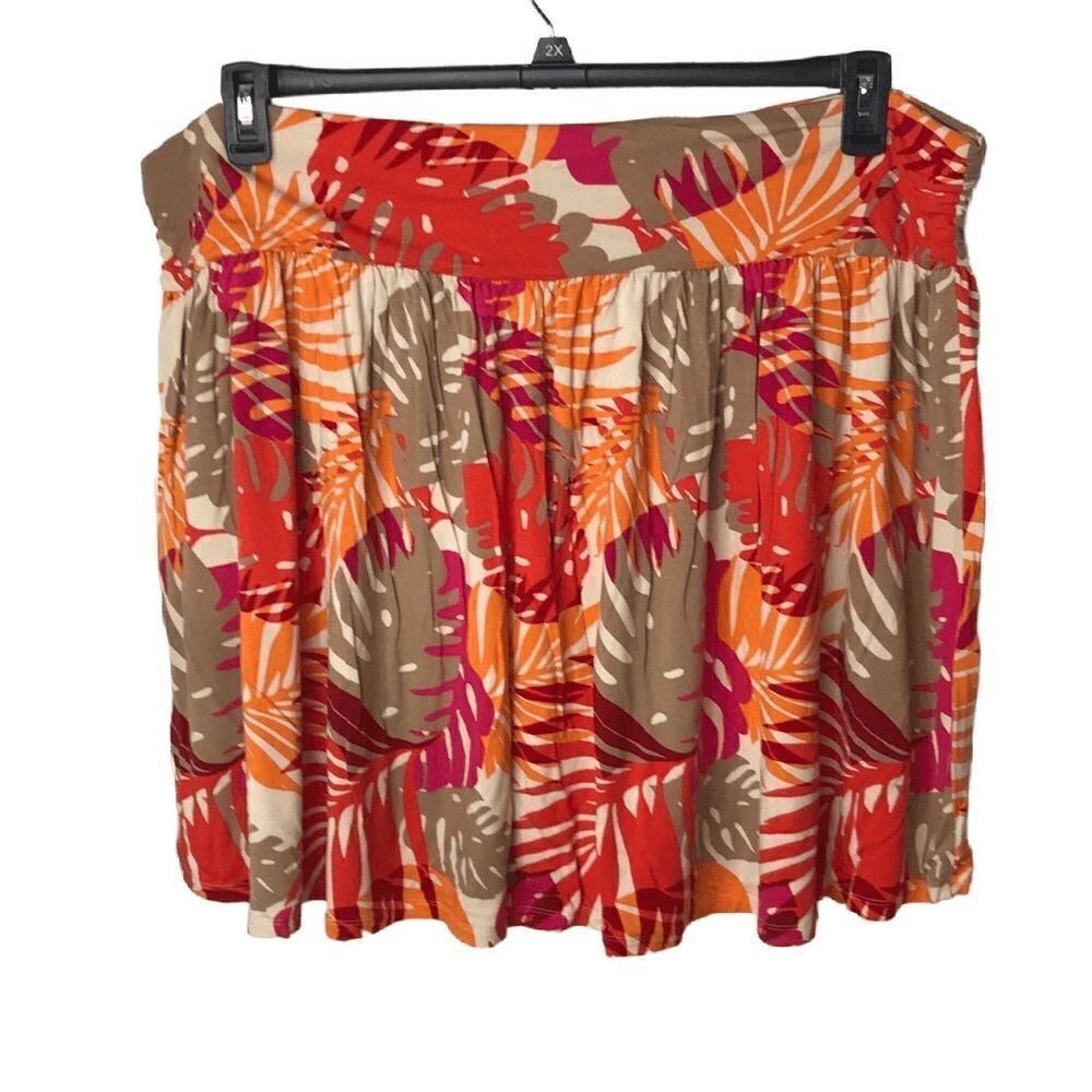 Lane Bryant soft mini skirt in tropical print plus size 22/24 - Picture 4 of 5